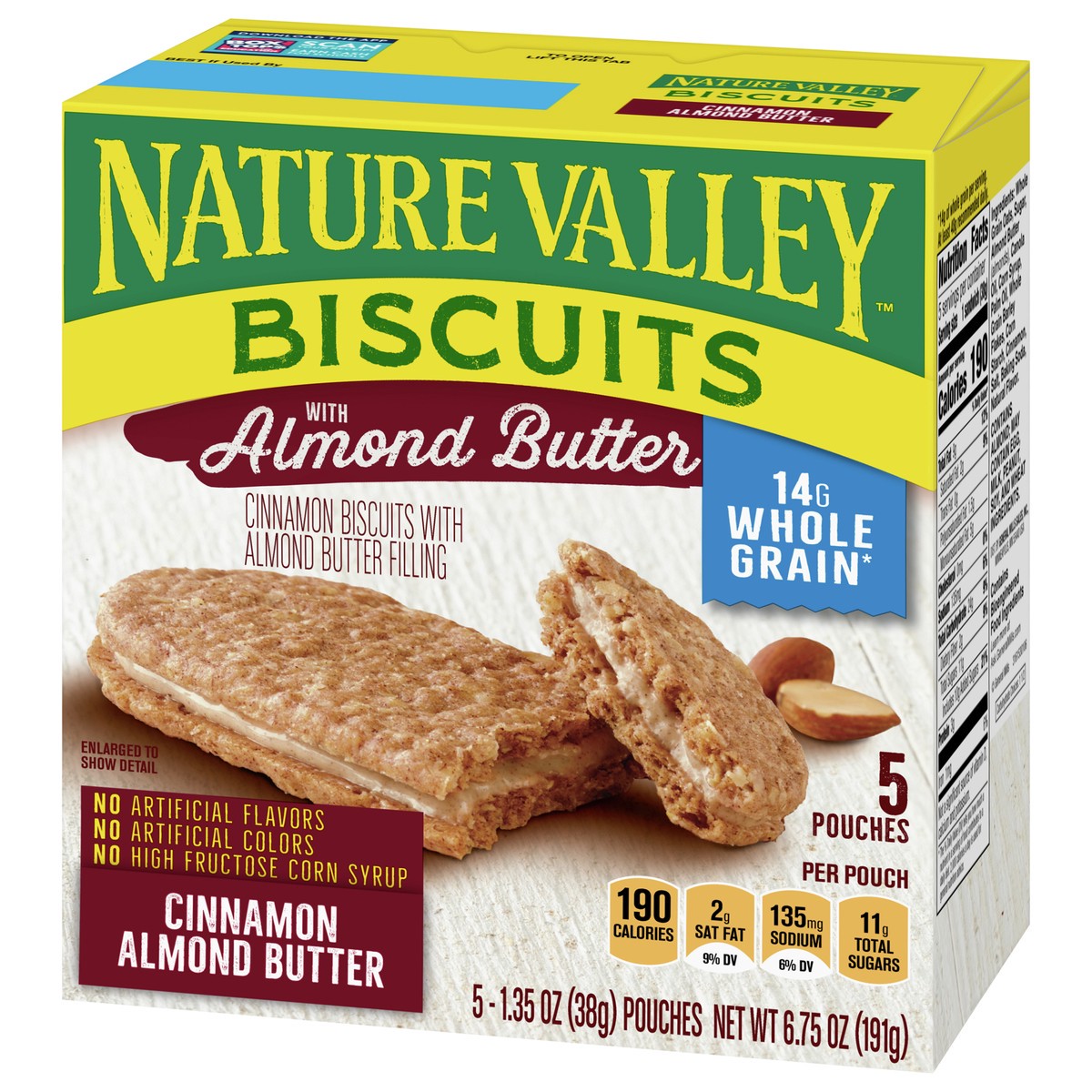 slide 3 of 13, Nature Valley Biscuit Sandwiches, Almond Butter- 5 ct, 5 ct