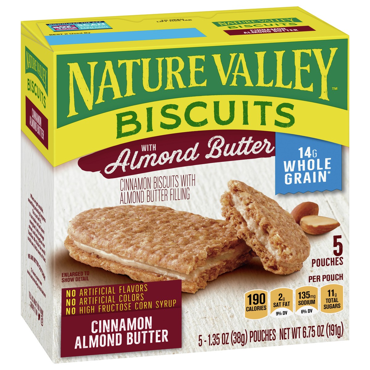 slide 13 of 13, Nature Valley Biscuit Sandwiches, Almond Butter- 5 ct, 5 ct
