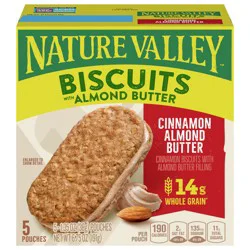 Nature Valley Biscuit Sandwiches, Almond Butter- 5 ct
