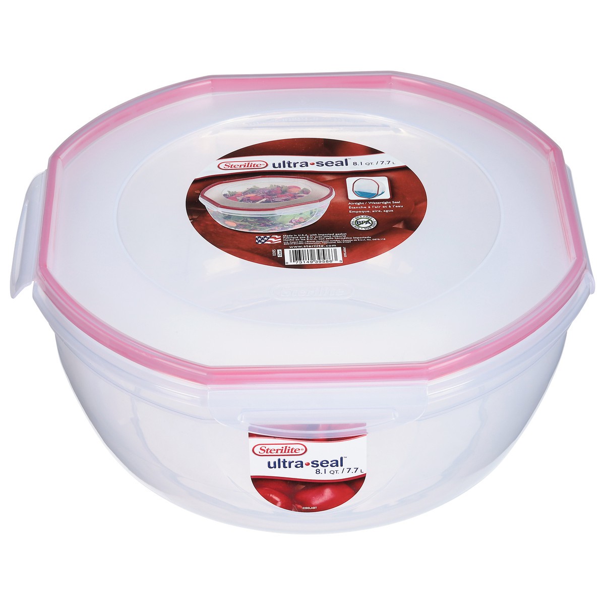 slide 1 of 7, Sterilite Ultra Seal Bowl, 8.1 qt