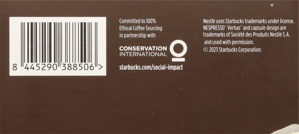 slide 11 of 12, Starbucks By Nespresso Vertuo Line Pods, Flavored Roast Coffee, Smooth Caramel, 100% Arabica, 8 Pods, 8 ct