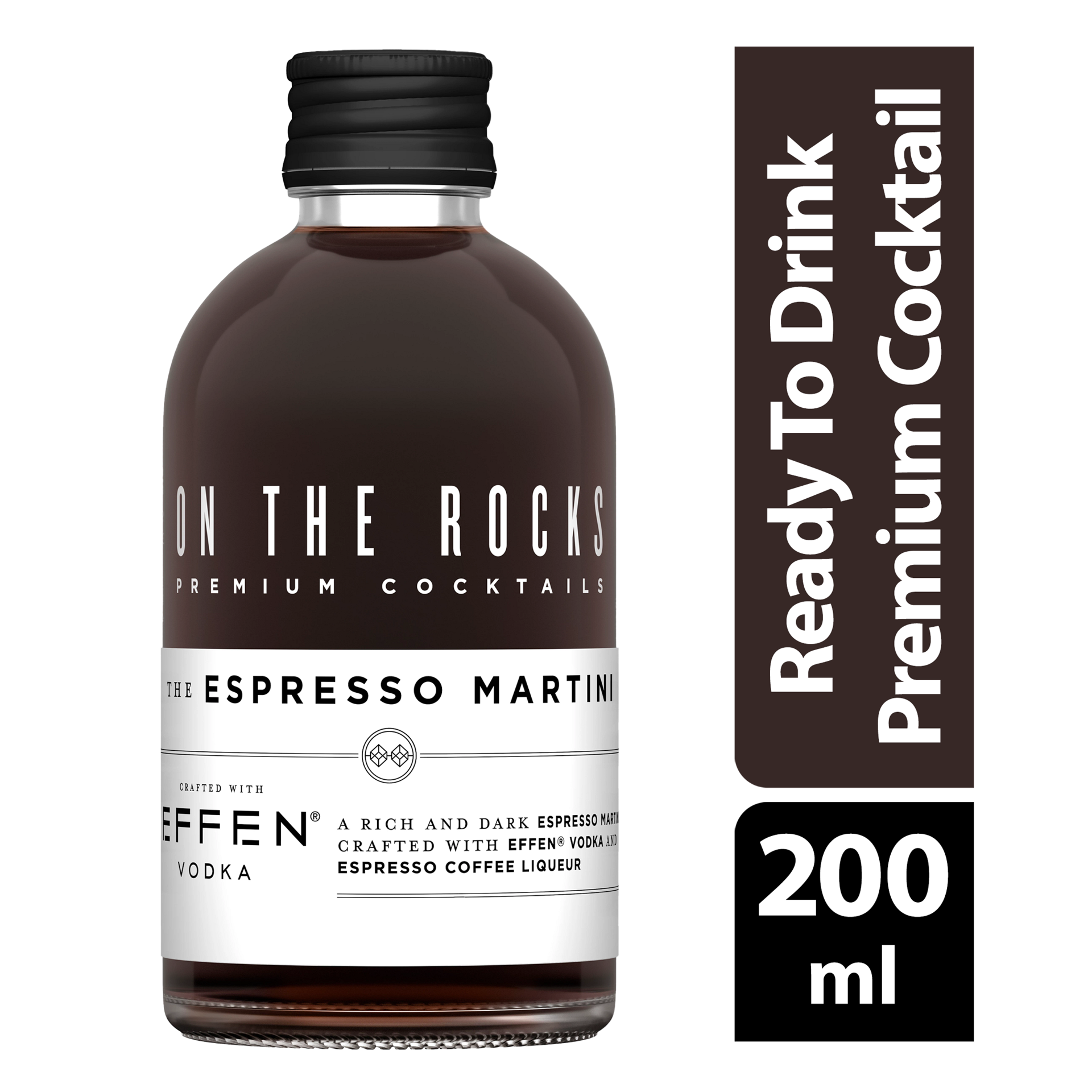 slide 1 of 2, On The Rocks EFFEN Espresso Martini Ready to Drink Cocktail 200 ml, 200 ml