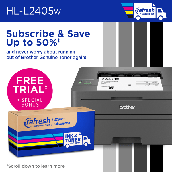 slide 5 of 8, Brother Hl-L2405W Compact Wireless Laser Monochrome Printer, 1 ct