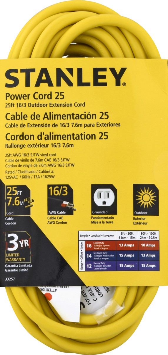 slide 4 of 11, STANLEY Extension Power Cord, 1 ct