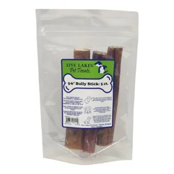 Five Lakes Pet Treats 5-6" Bully Stick Dog Treat, 3 ct.
