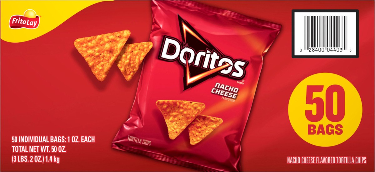 slide 9 of 11, Doritos Tortilla Chips, 50 ct