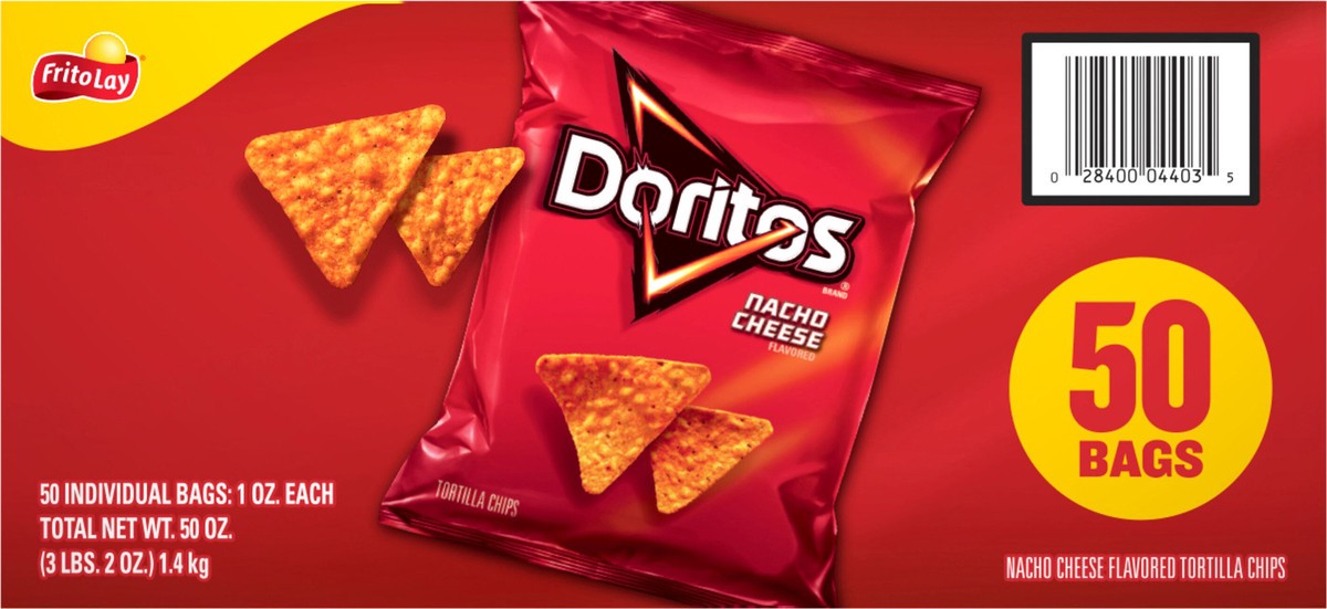 slide 11 of 11, Doritos Tortilla Chips, 50 ct