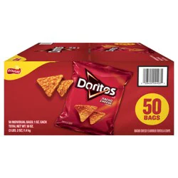 Doritos Tortilla Chips Nacho Cheese Flavored 1 Oz 50 Count