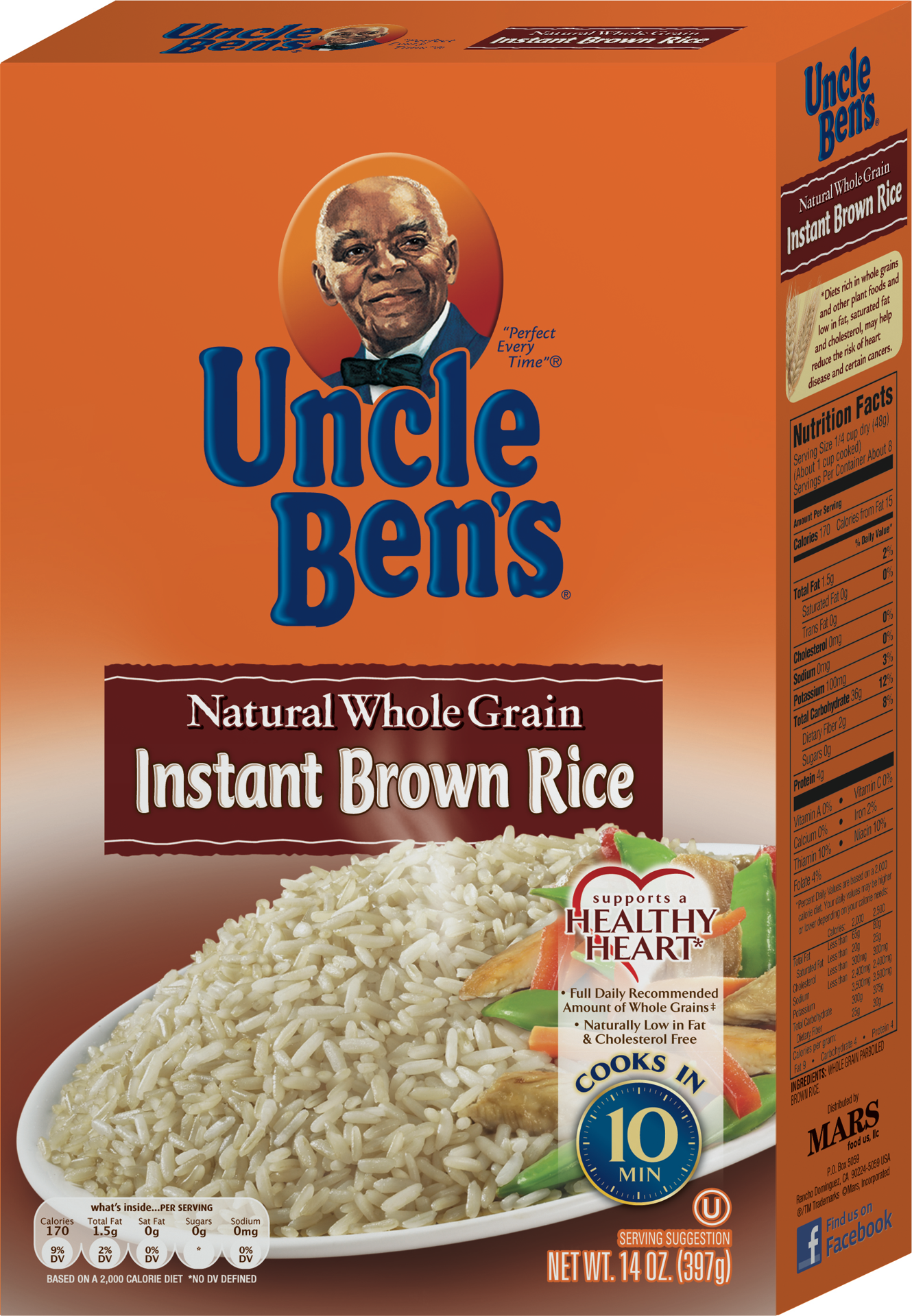 slide 1 of 3, Ben's Original Uncle Ben's Whole Grain Fast & Natural Instant Rice Brown, 14 oz