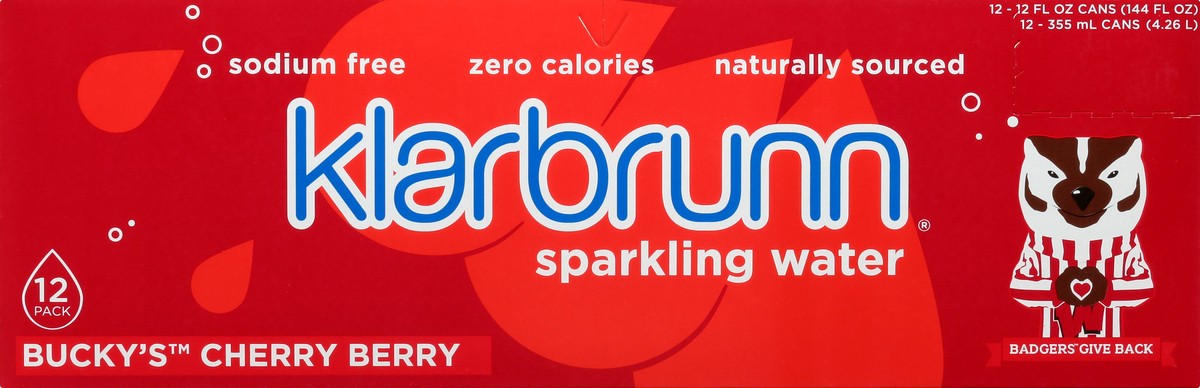 slide 4 of 9, Klarbrunn Bucky's 12 Pack Cherry Berry Sparkling Water 12 ea - 12 ct, 12 ct