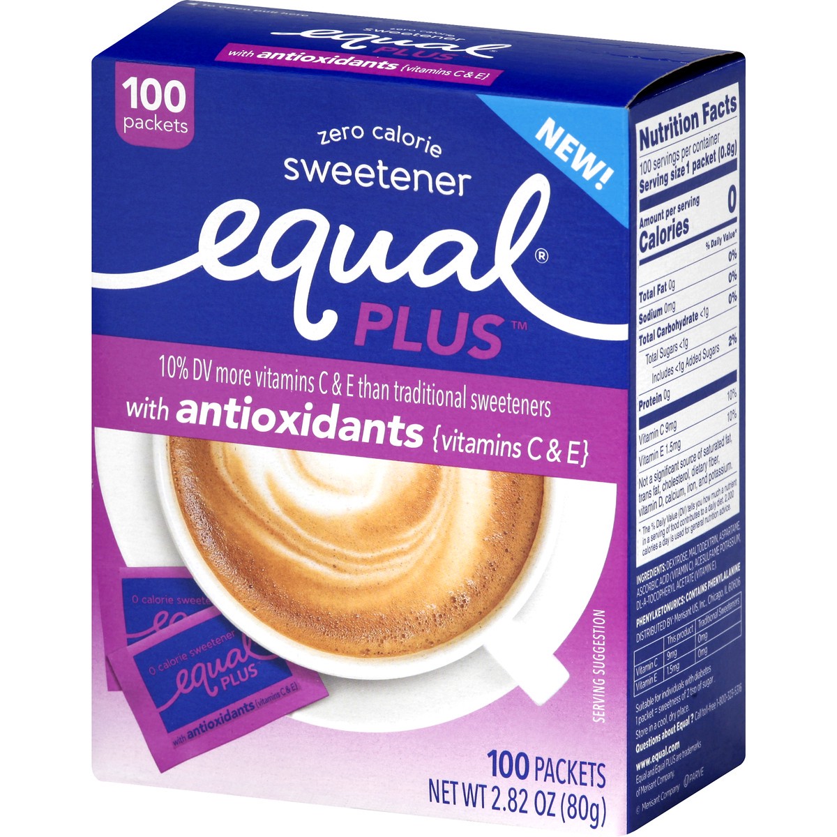 slide 3 of 10, Equal Sweetener 100 ea, 100 ct