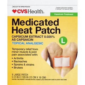 slide 1 of 1, CVS Health Medicated Heat Patch Capsicum Treatment, 1 ct