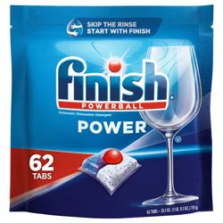 Finish Power Dishwasher Detergent Tablets