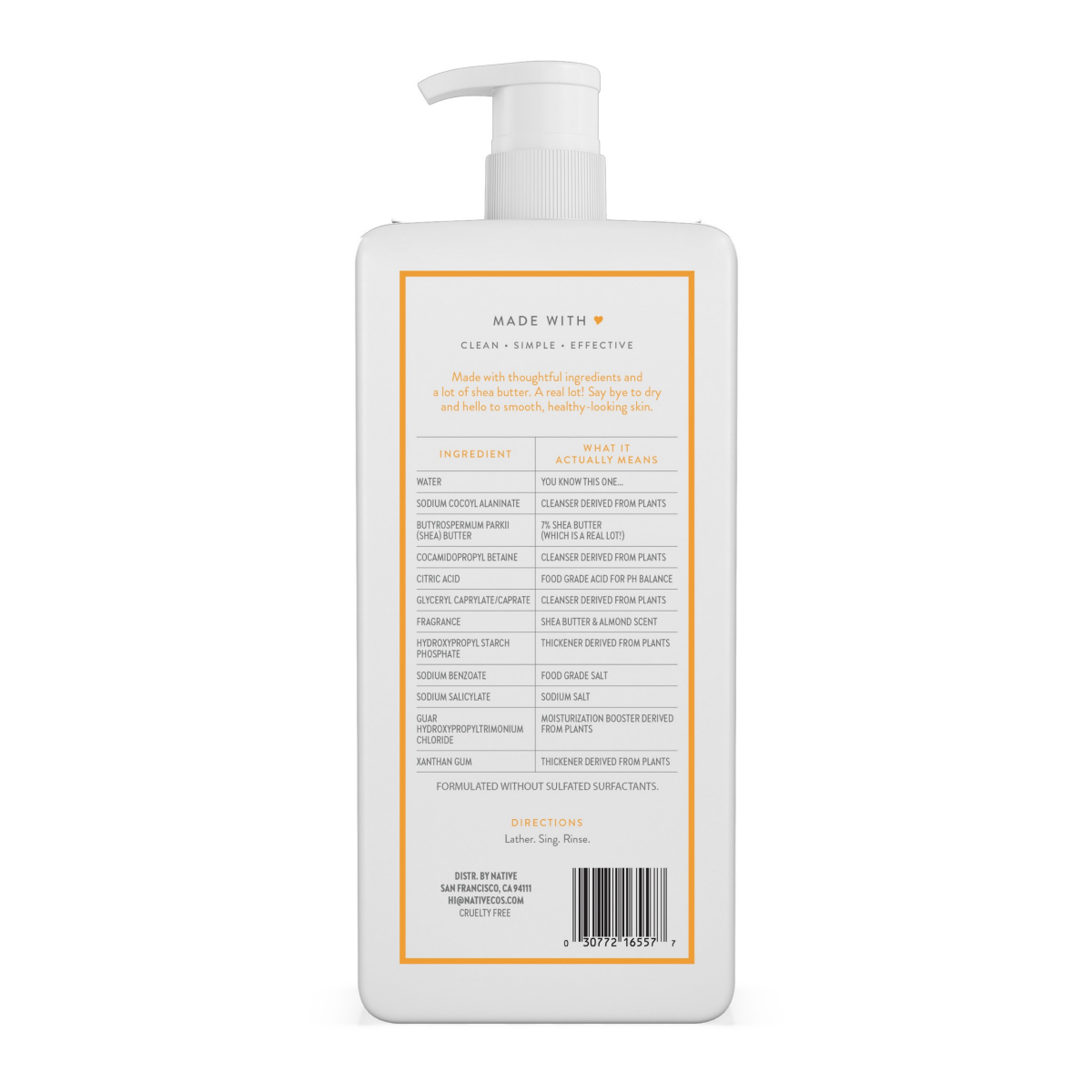 slide 3 of 5, Native Shea Butter & Almond Moisturizing Body Wash 18 oz, 18 fl oz