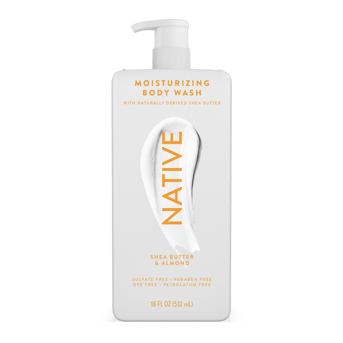 slide 1 of 5, Native Shea Butter & Almond Moisturizing Body Wash 18 oz, 18 fl oz