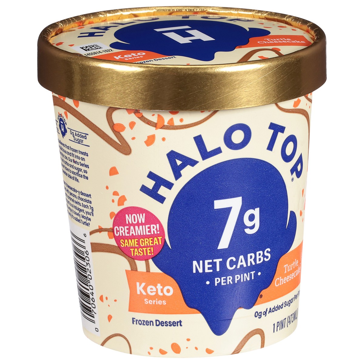 slide 6 of 9, Halo Top Keto Series Turtle Cheesecake Frozen Dessert 1 pt, 16 fl oz