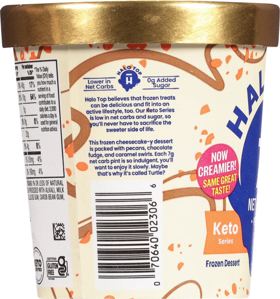 slide 4 of 9, Halo Top Keto Series Turtle Cheesecake Frozen Dessert 1 pt, 16 fl oz
