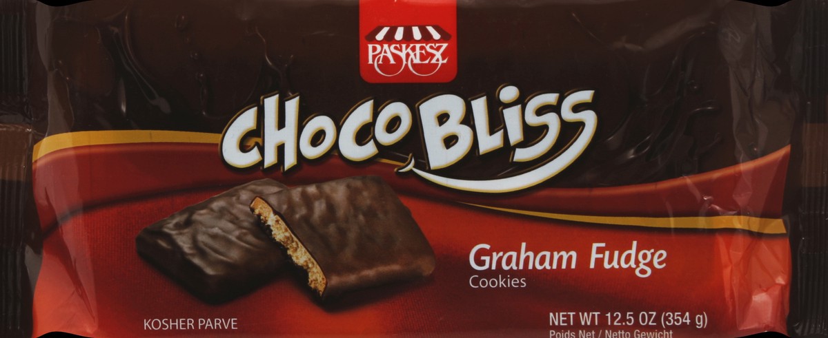 slide 5 of 5, Paskesz Graham Fudge Cookie Choco Bliss, 12.5 oz