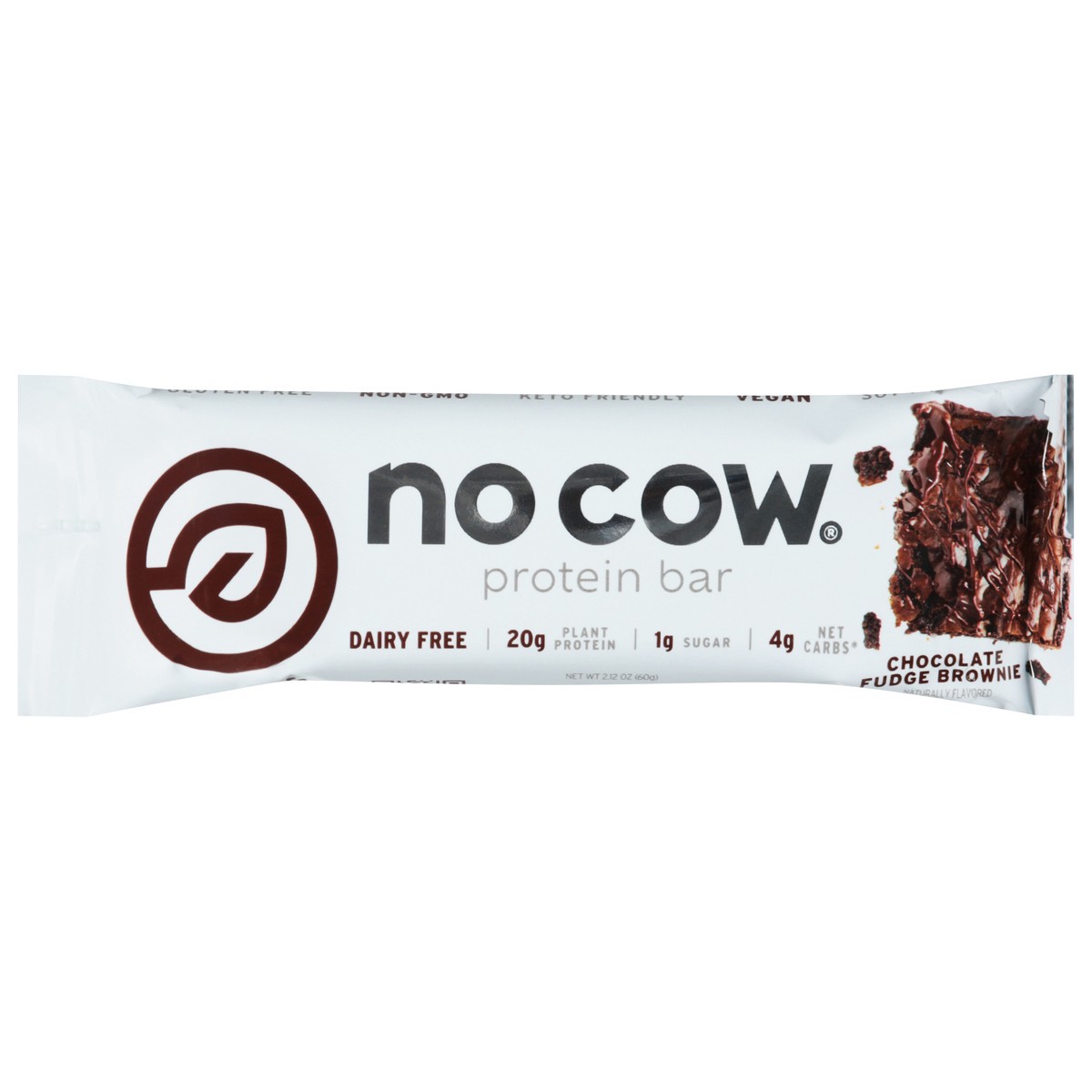 slide 1 of 14, No Cow Protein Bar Brownie Choc Fudge, 2.12 oz