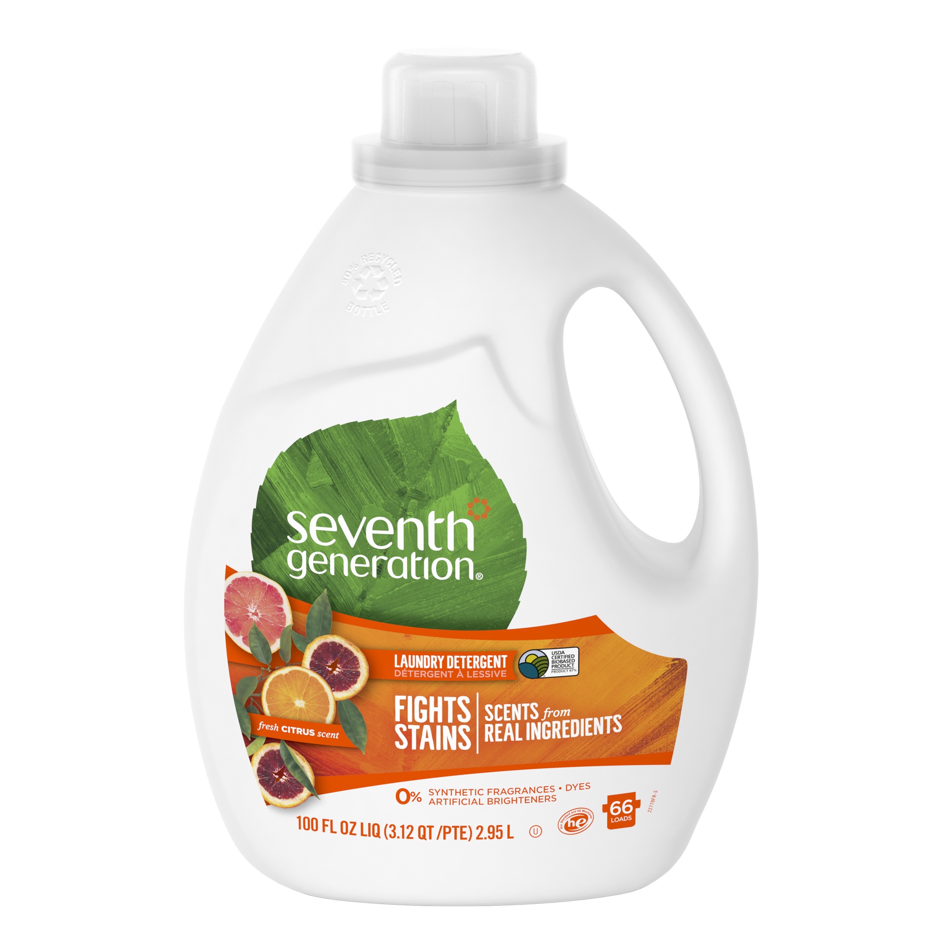 slide 1 of 7, Seventh Generation White Flower and Bergamot Liquid Detergent, 100 fl oz