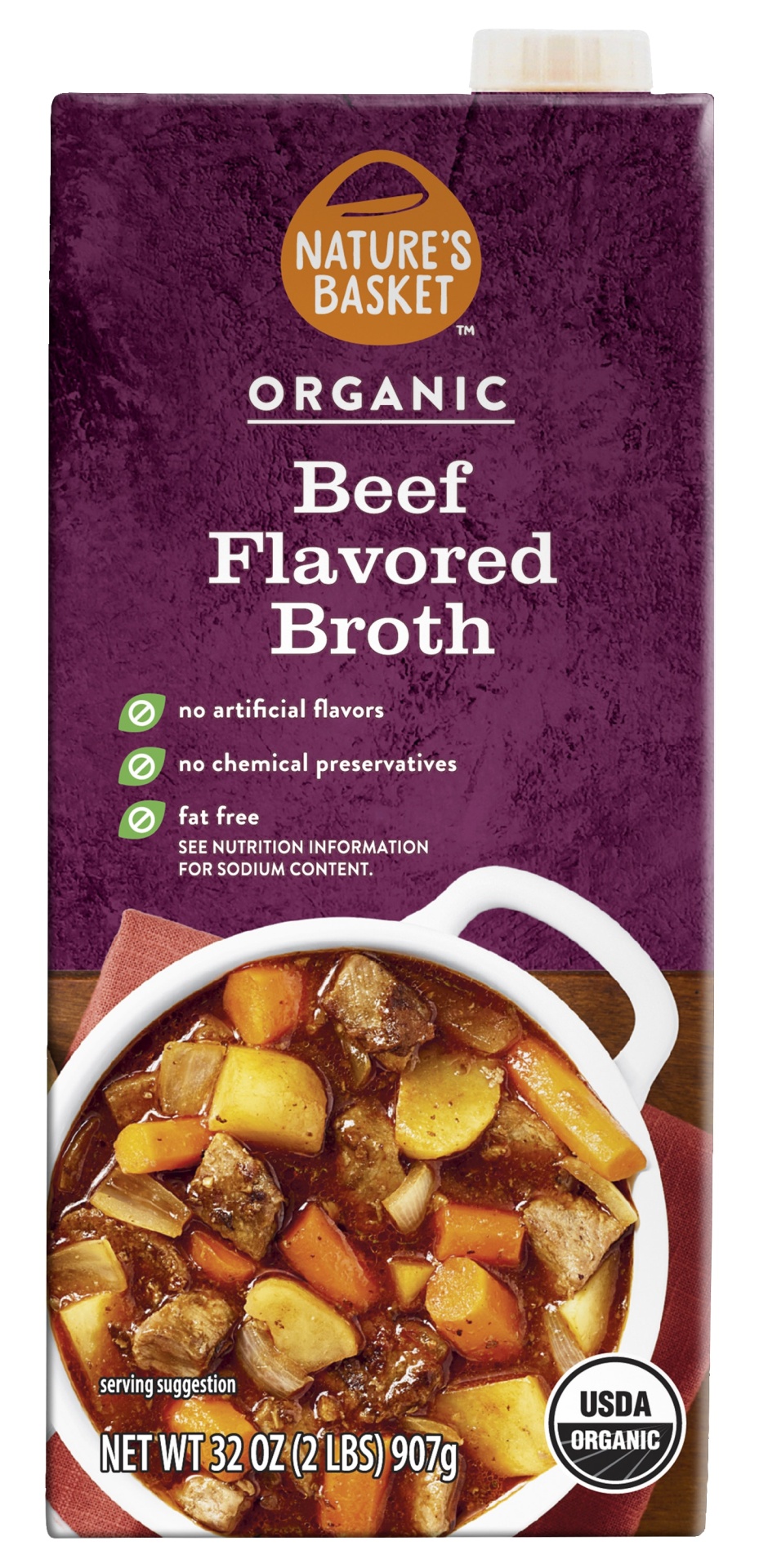 slide 1 of 1, Giant Eagle Broth, Beef Flavored, Organic - 32 oz, 32 oz
