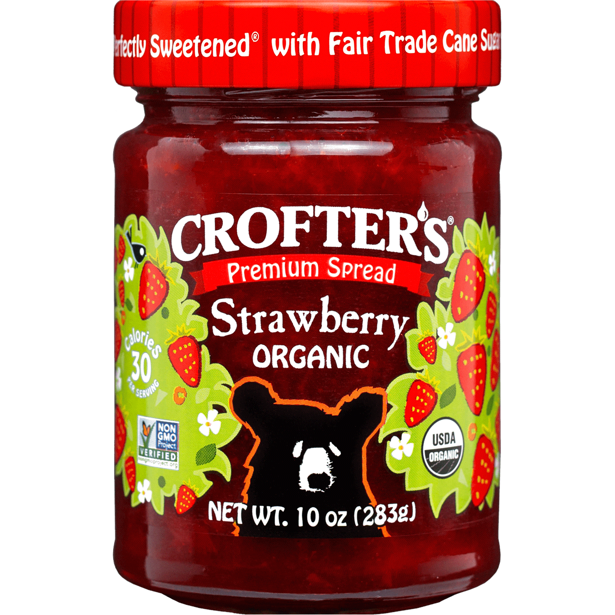 slide 1 of 1, Crofter's Just Fruit Spread Organic Strawberry, 10 oz
