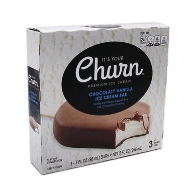 slide 1 of 1, It's Your Churn It's Your Churn Chocolaty Vanilla Ice Cream Bar, 3 ct