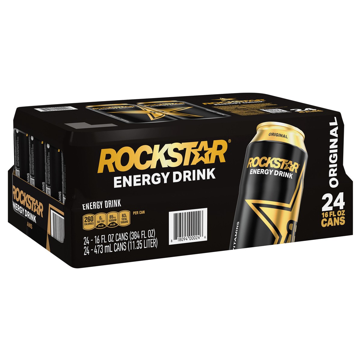 slide 6 of 9, Rockstar Energy Drink, Original, 24 ct