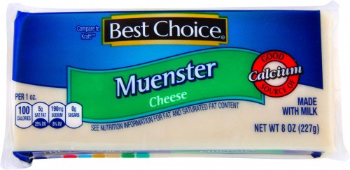 slide 1 of 1, Best Choice Chunk Muenster Cheese, 8 oz