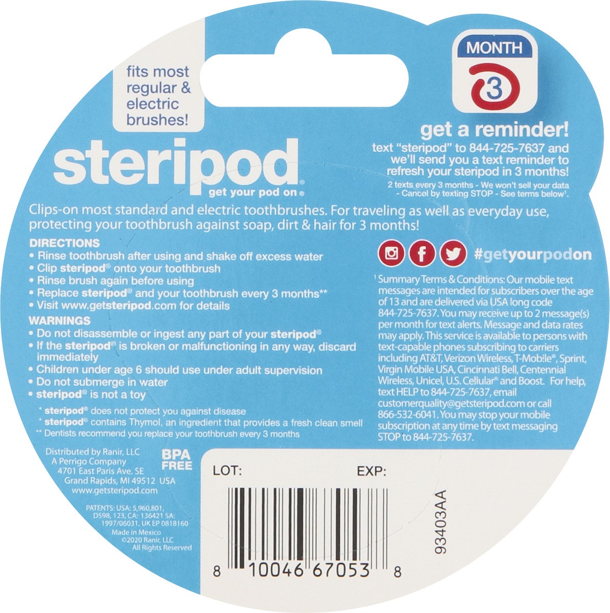 slide 5 of 11, Steripod Toothbrush Protector, 1 ct