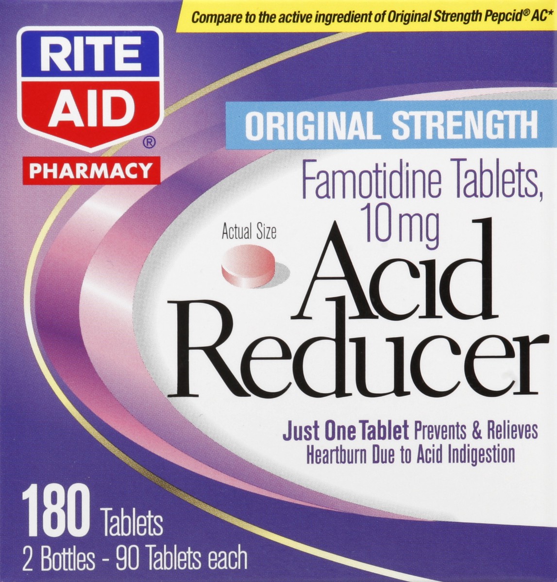 slide 3 of 5, Rite Aid Ra Acid Red Fam, 180 ct