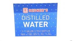 Redners Distilled Water 3 gal