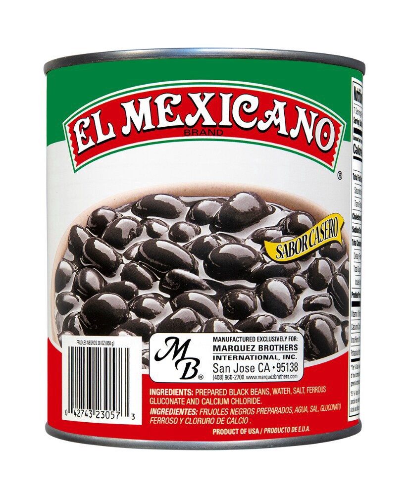 slide 3 of 3, El Mexicano Em Whole Black Beans, 29 oz