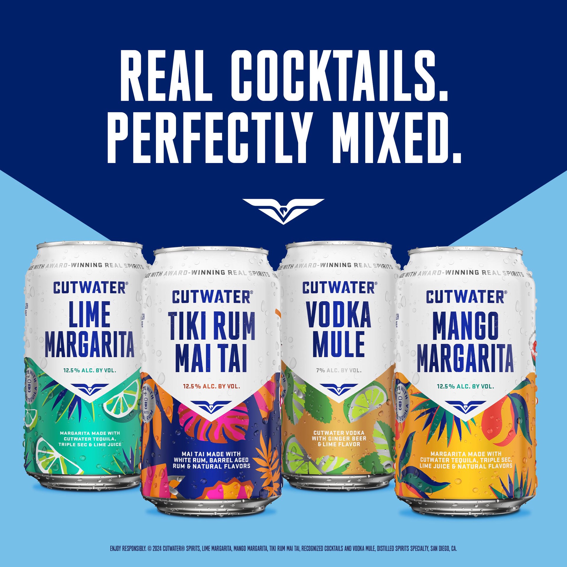 slide 5 of 7, Cutwater Spirits Tequila Mango Margarita 200 ml Can, 200 ml