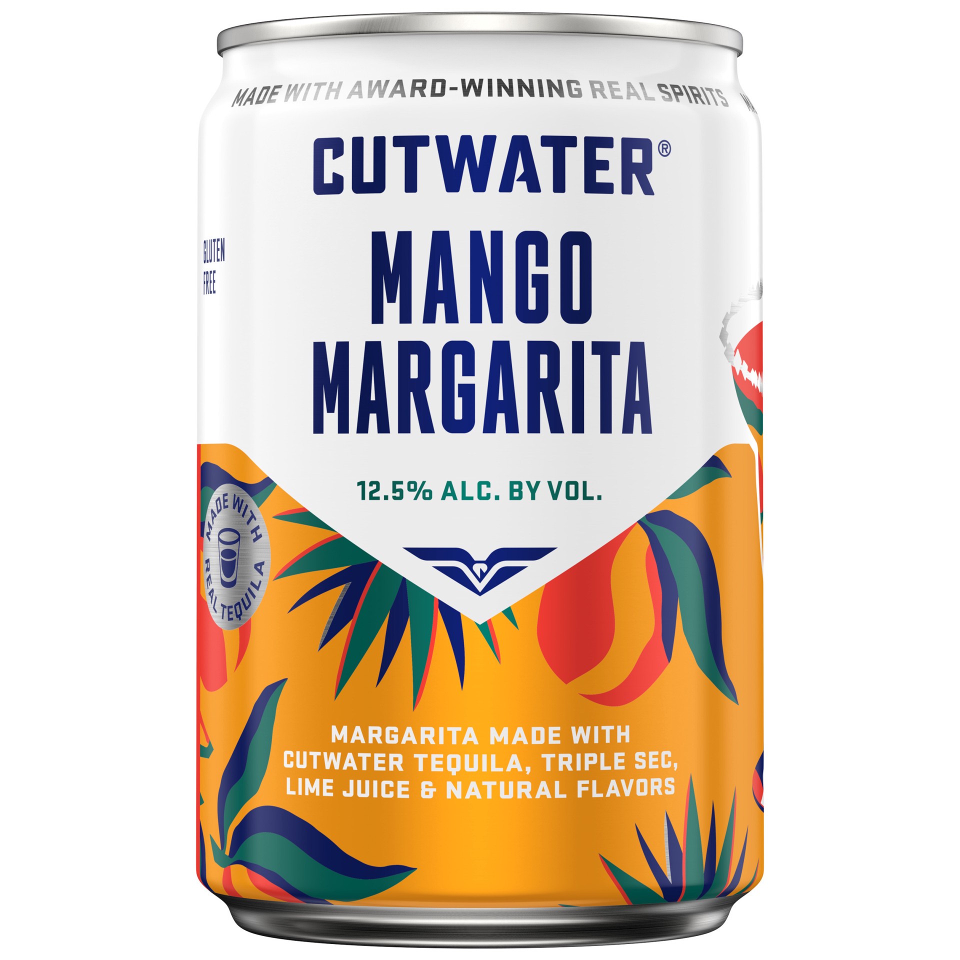 slide 4 of 7, Cutwater Spirits Tequila Mango Margarita 200 ml Can, 200 ml