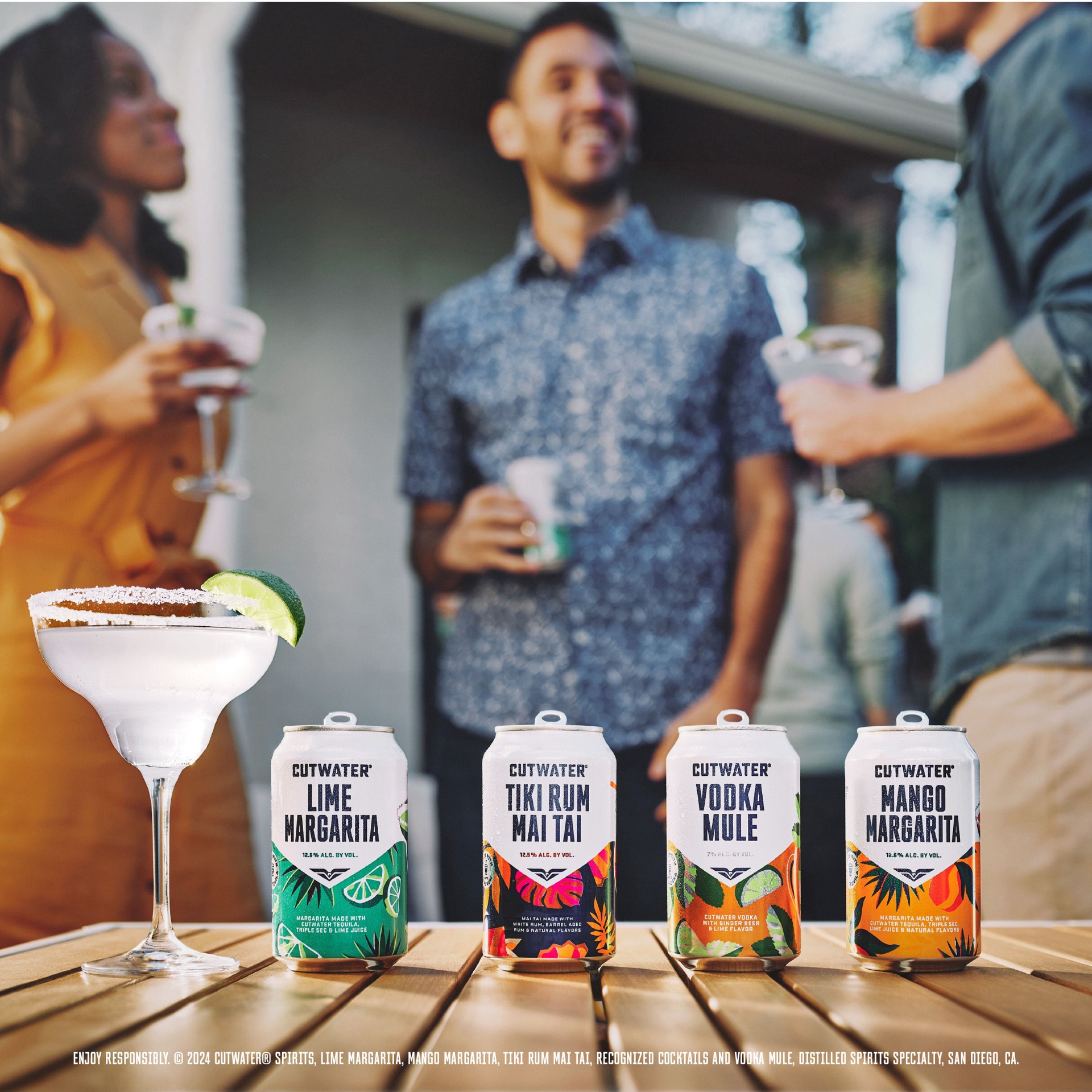 slide 3 of 7, Cutwater Spirits Tequila Mango Margarita 200 ml Can, 200 ml