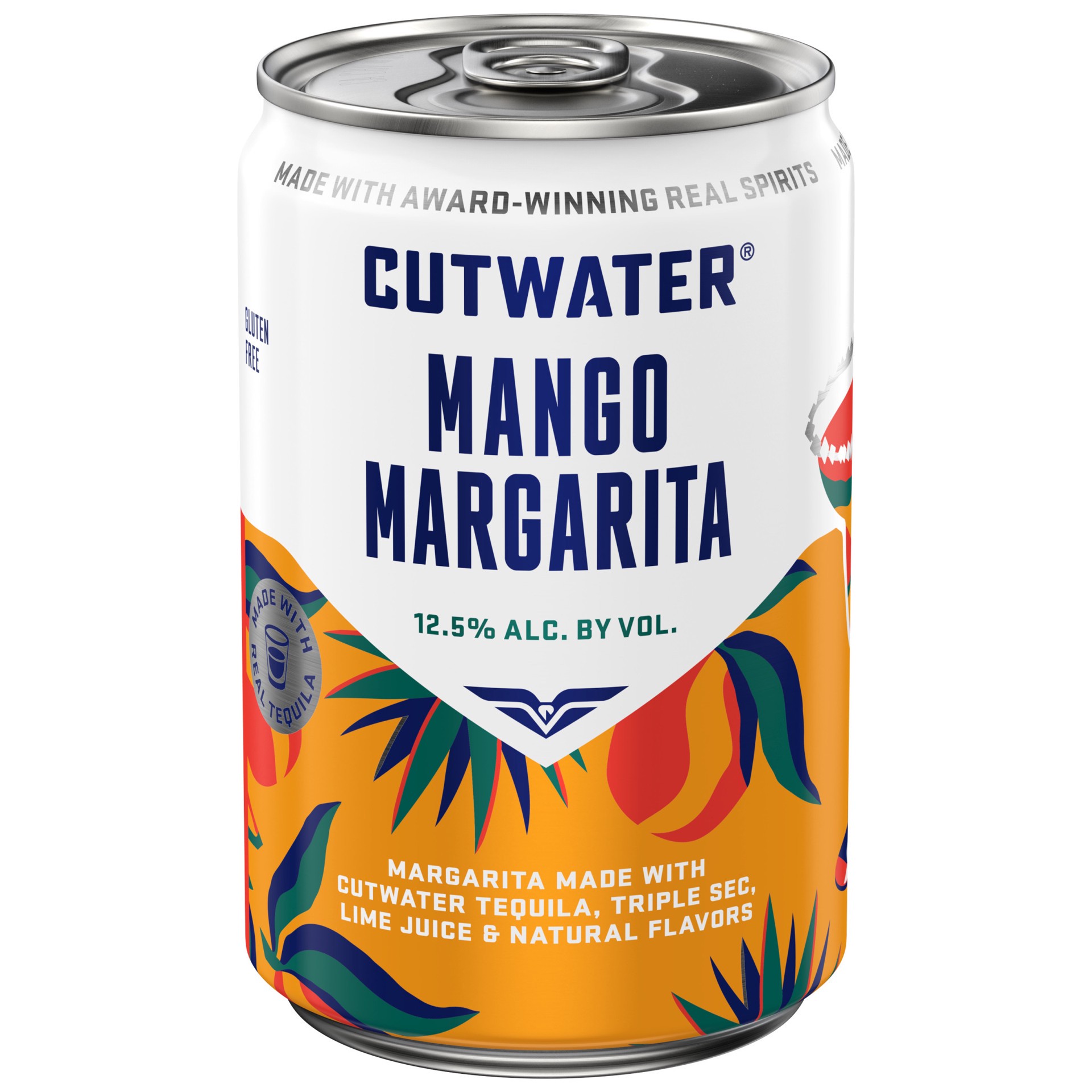 slide 1 of 7, Cutwater Spirits Tequila Mango Margarita 200 ml Can, 200 ml
