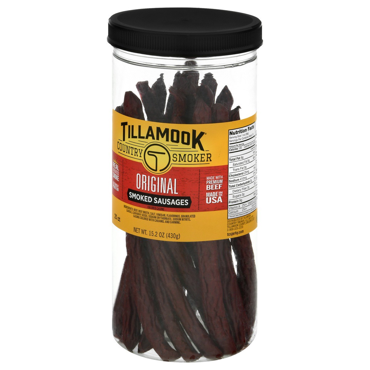 slide 6 of 9, Tillamook Country Smoker Original Smoked Sausages 20 ea, 20 ct