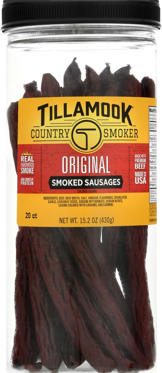 slide 5 of 9, Tillamook Country Smoker Original Smoked Sausages 20 ea, 20 ct