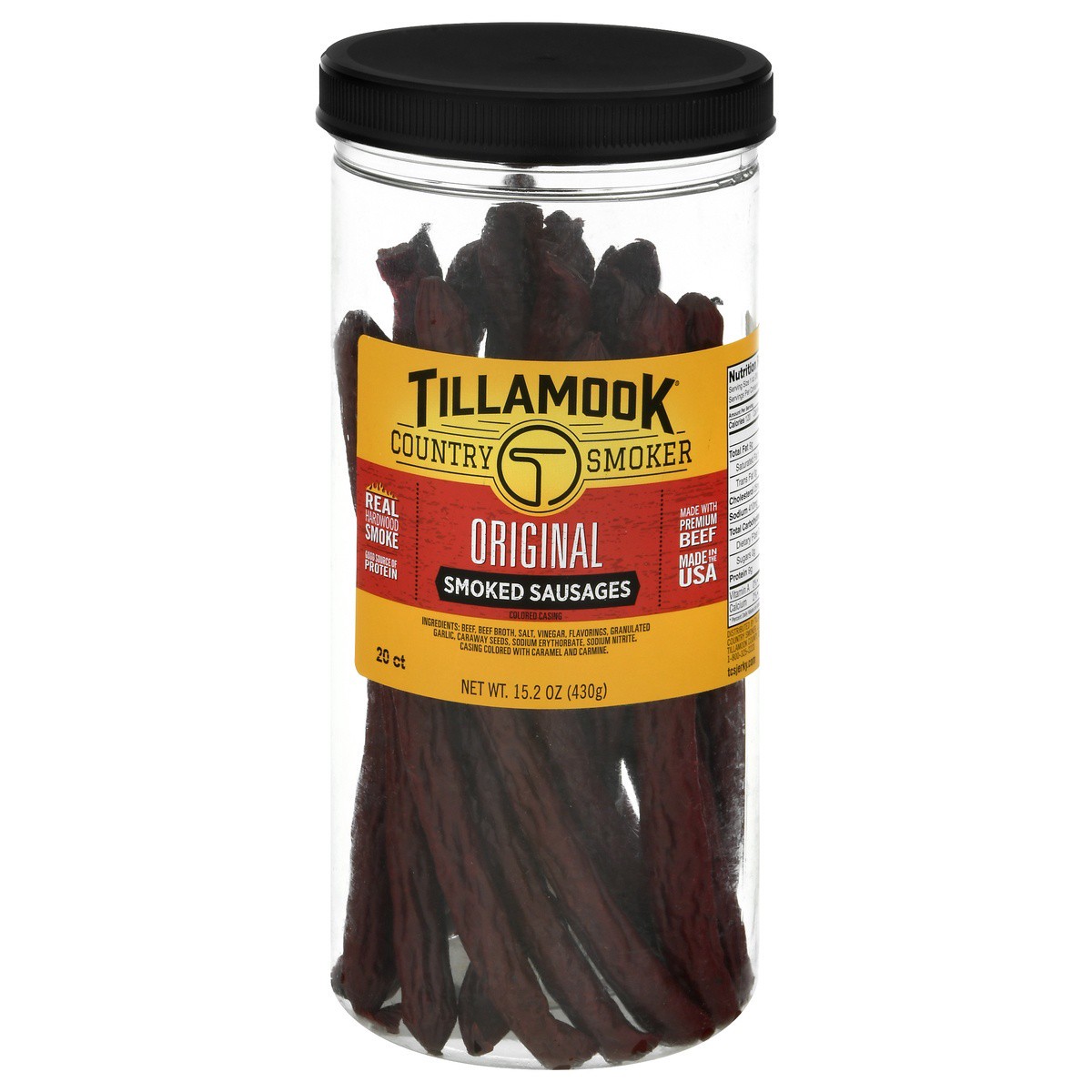 slide 1 of 9, Tillamook Country Smoker Original Smoked Sausages 20 ea, 20 ct