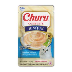 Inaba Churu Complete Bisque Pouch Chicken With Cheese Recipe Wet Cat Food, 1.76 oz