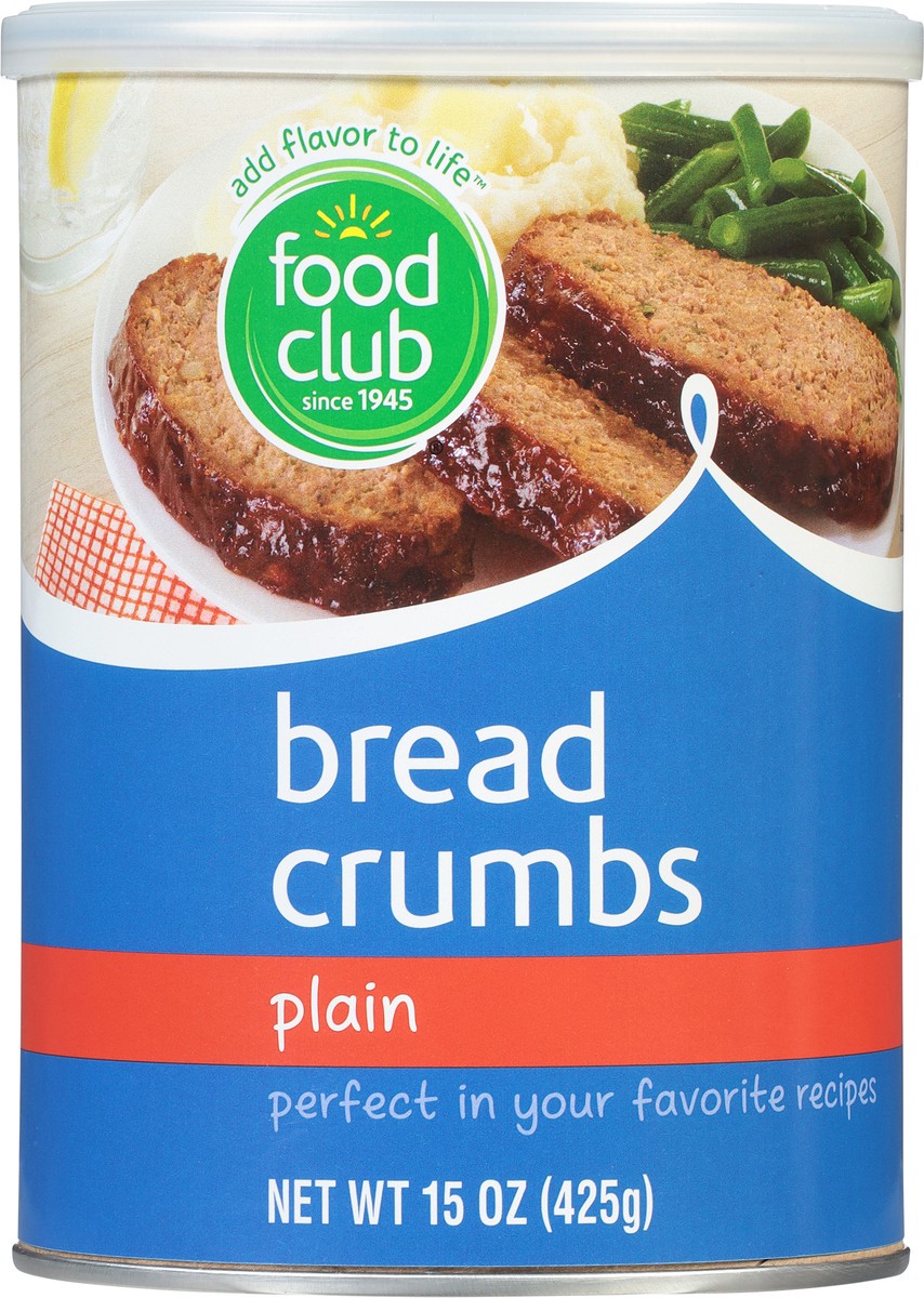 slide 8 of 9, Food Club Plain Bread Crumbs 15 oz, 15 oz