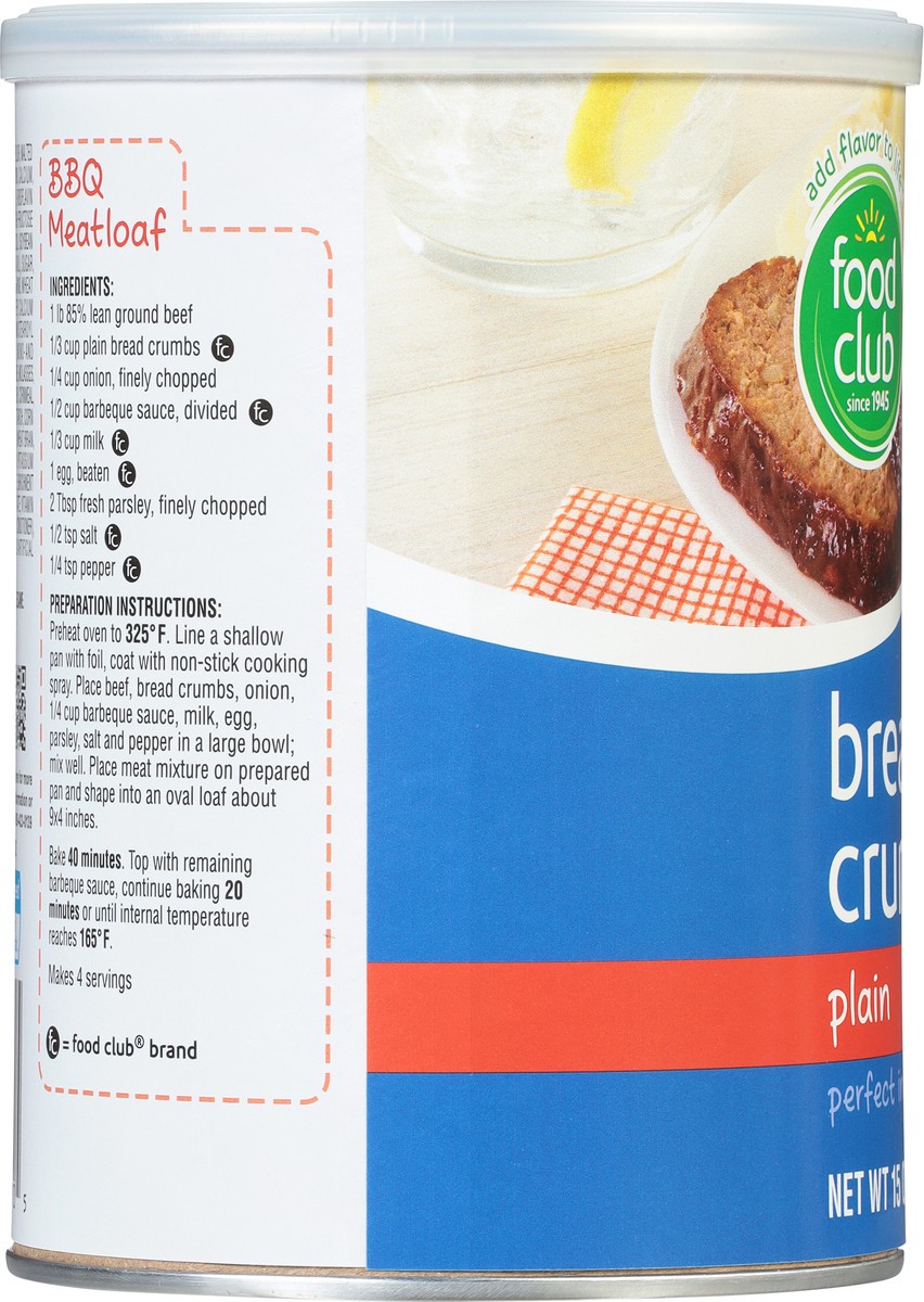 slide 4 of 9, Food Club Plain Bread Crumbs 15 oz, 15 oz