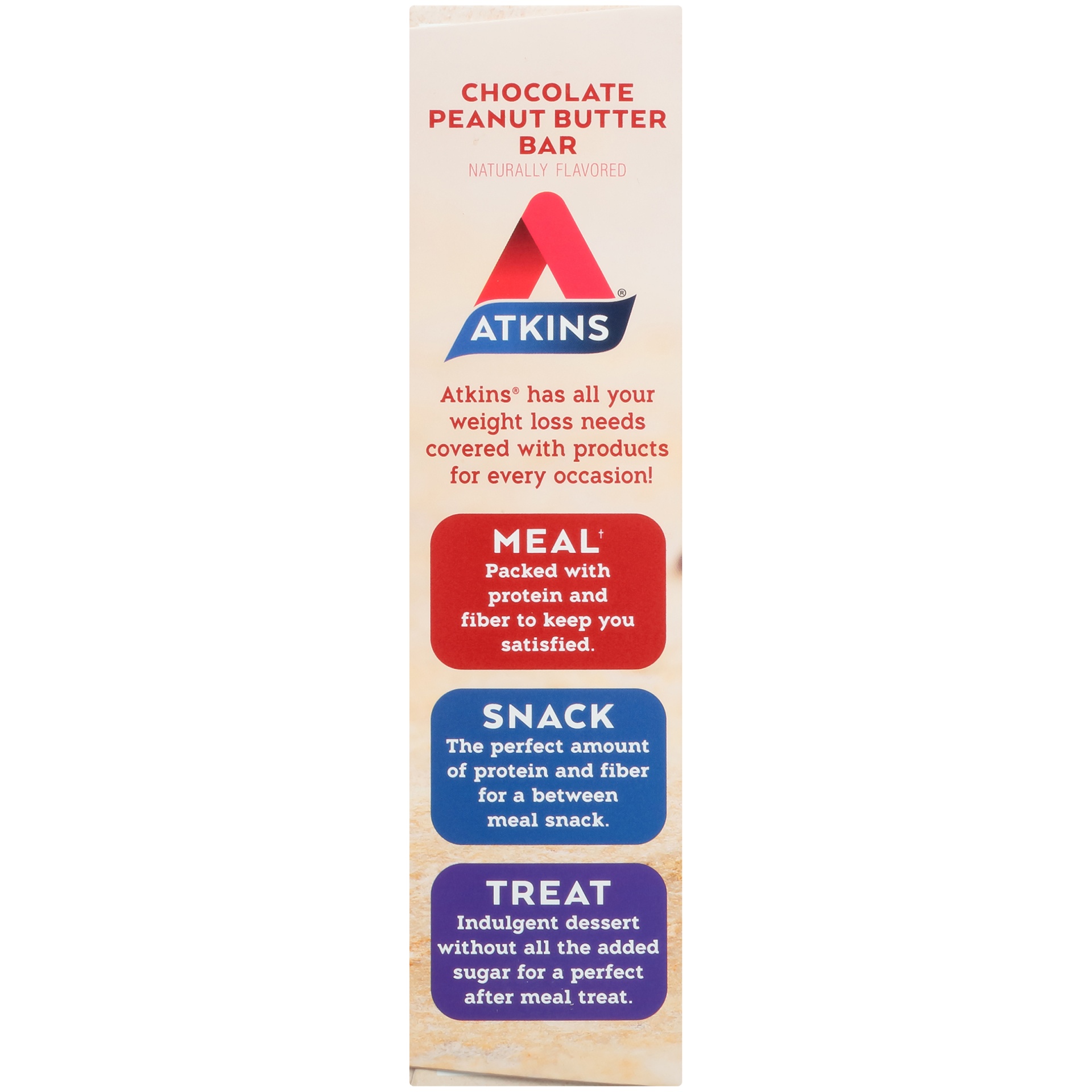 slide 4 of 8, Atkins Chocolate Peanut Butter Meal Bars, 5 ct; 2.1 oz