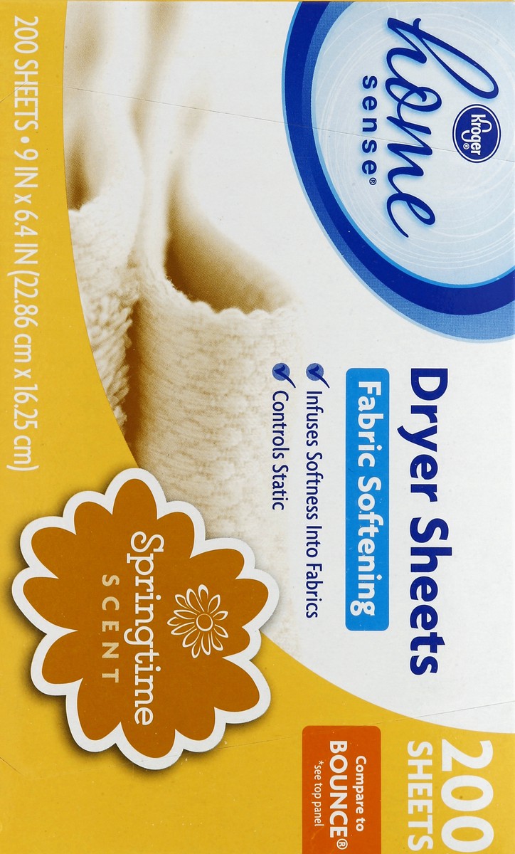 slide 5 of 5, Kroger Home Sense Springtime Dryer Sheets, 200 ct