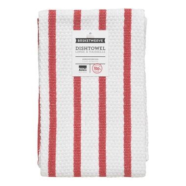 slide 1 of 1, Now Designs Basketweave Tea Towel Red, 1 ct