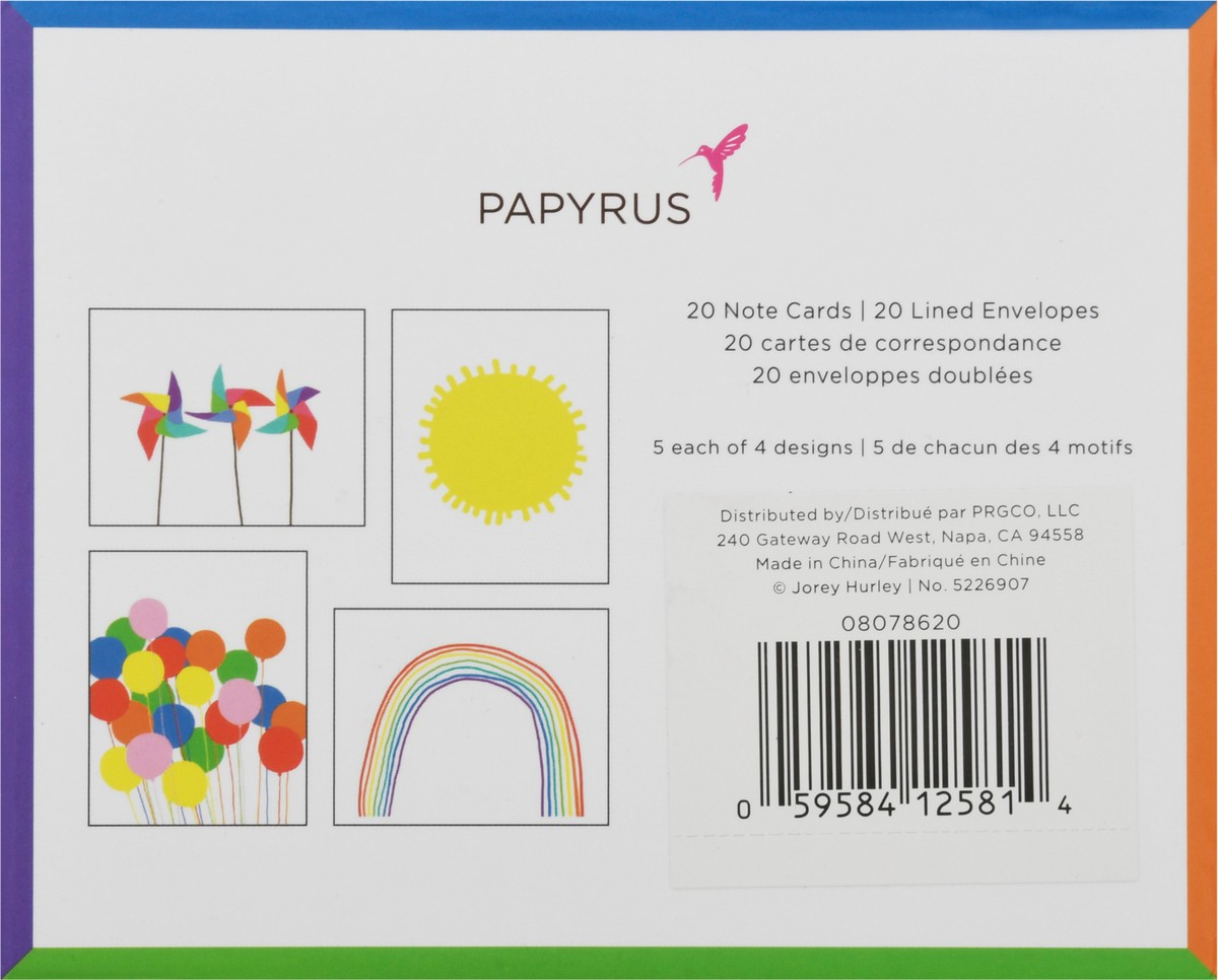 slide 5 of 9, Papyrus Blank Cards with Envelopes, Little Box of Happy (20-Count), 1 ct