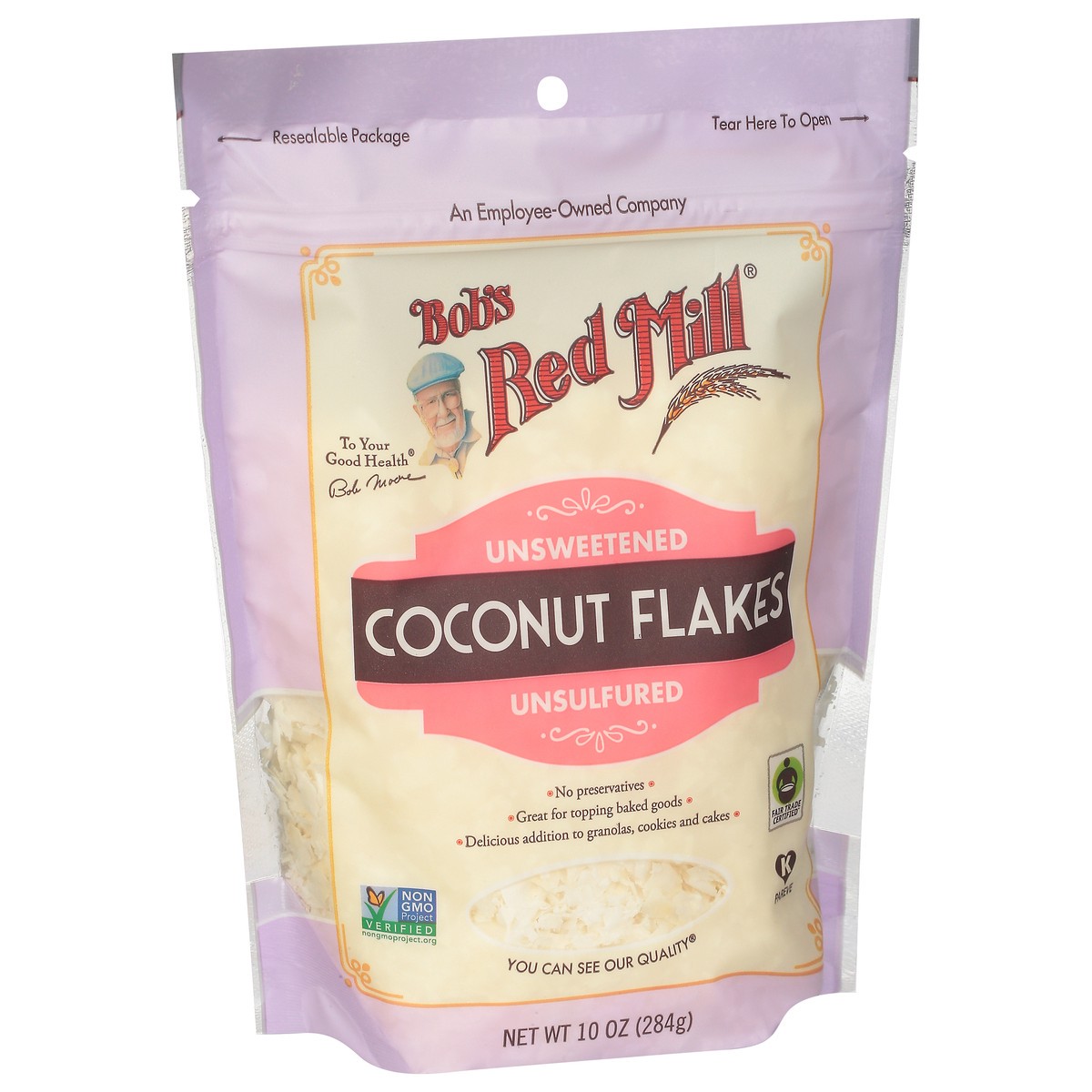 slide 2 of 9, Bob's Red Mill Unsulfured Unsweetened Coconut Flakes 10 oz, 10 oz