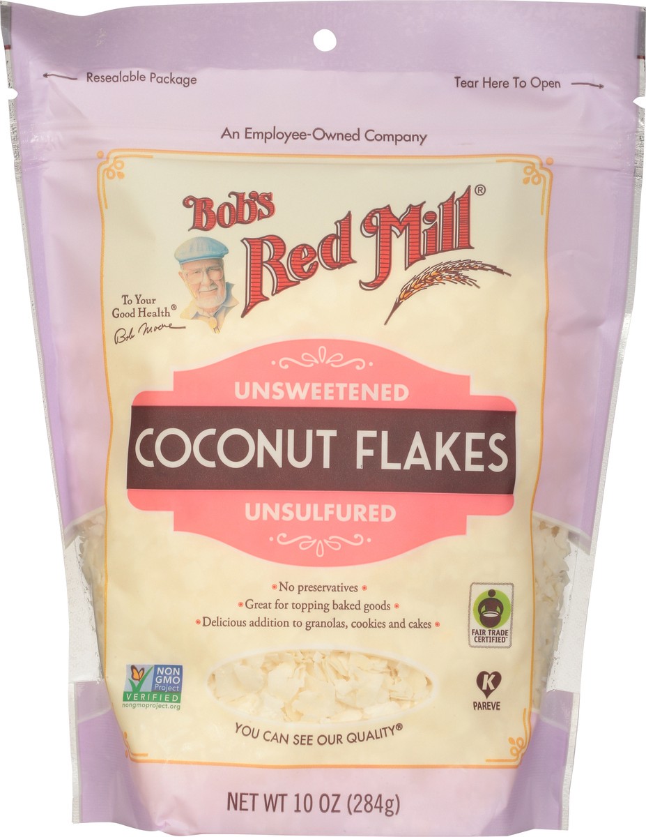 slide 6 of 9, Bob's Red Mill Unsulfured Unsweetened Coconut Flakes 10 oz, 10 oz