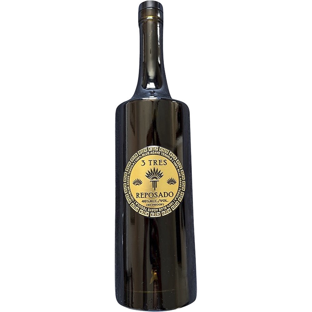 slide 1 of 1, 3 Tres Reposado Tequila, 750 ml